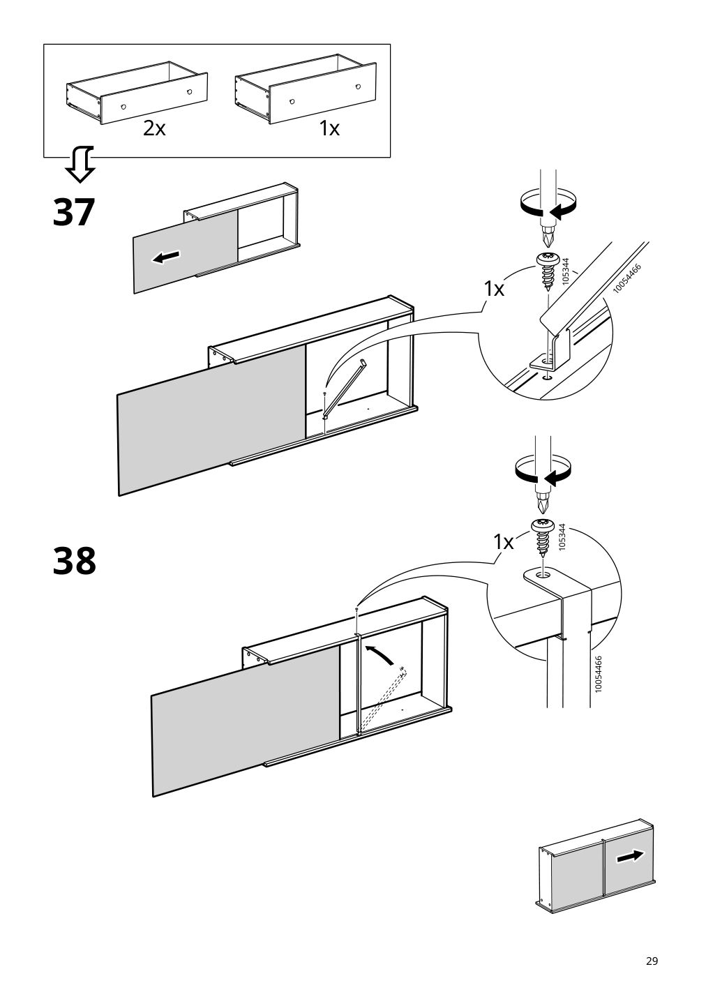 Assembly instructions for IKEA Hemnes 3 drawer chest dark gray | Page 29 - IKEA HEMNES 3-drawer chest 505.761.94