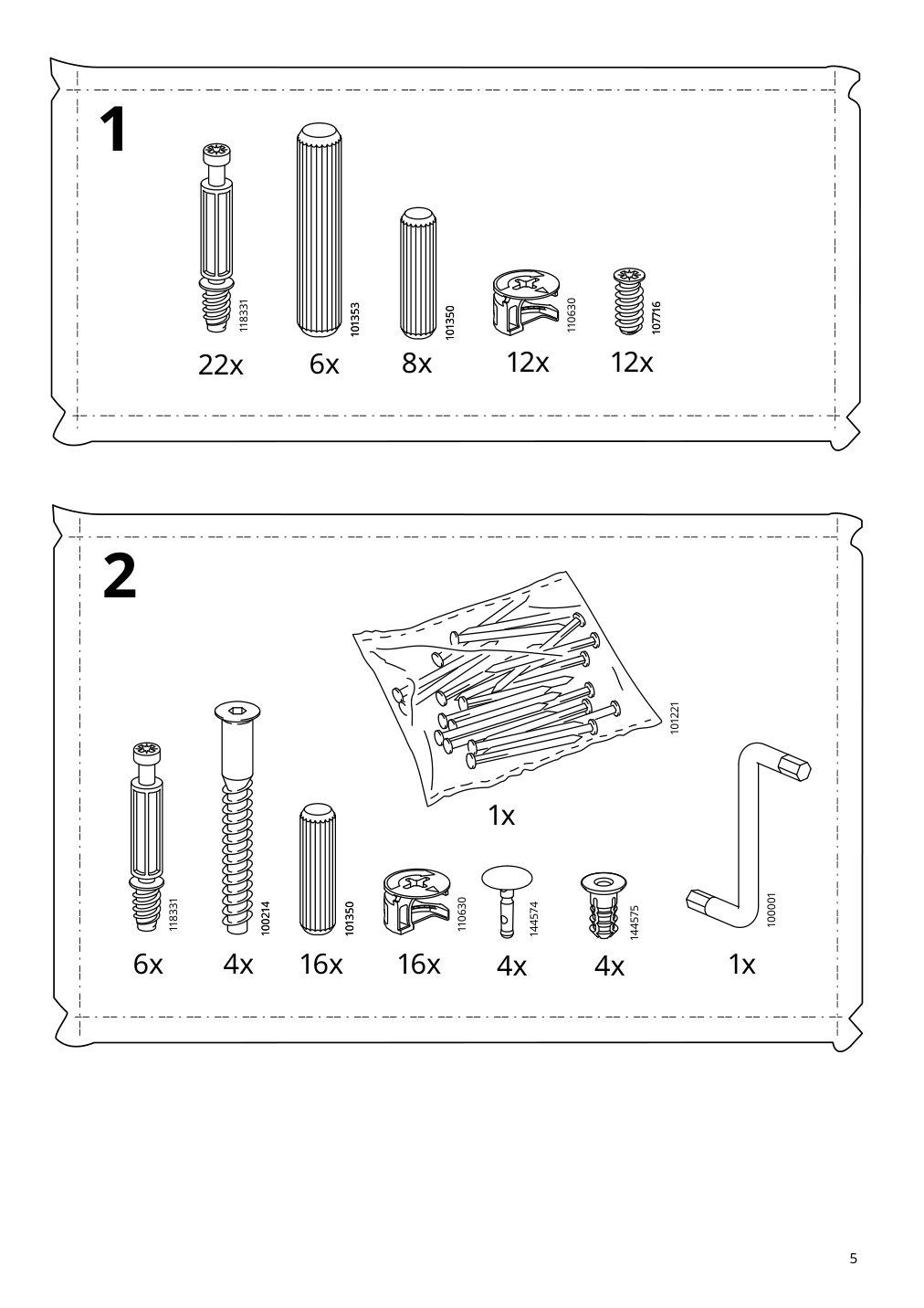 Assembly instructions for IKEA Hemnes 3 drawer chest dark gray | Page 5 - IKEA HEMNES 3-drawer chest 505.761.94