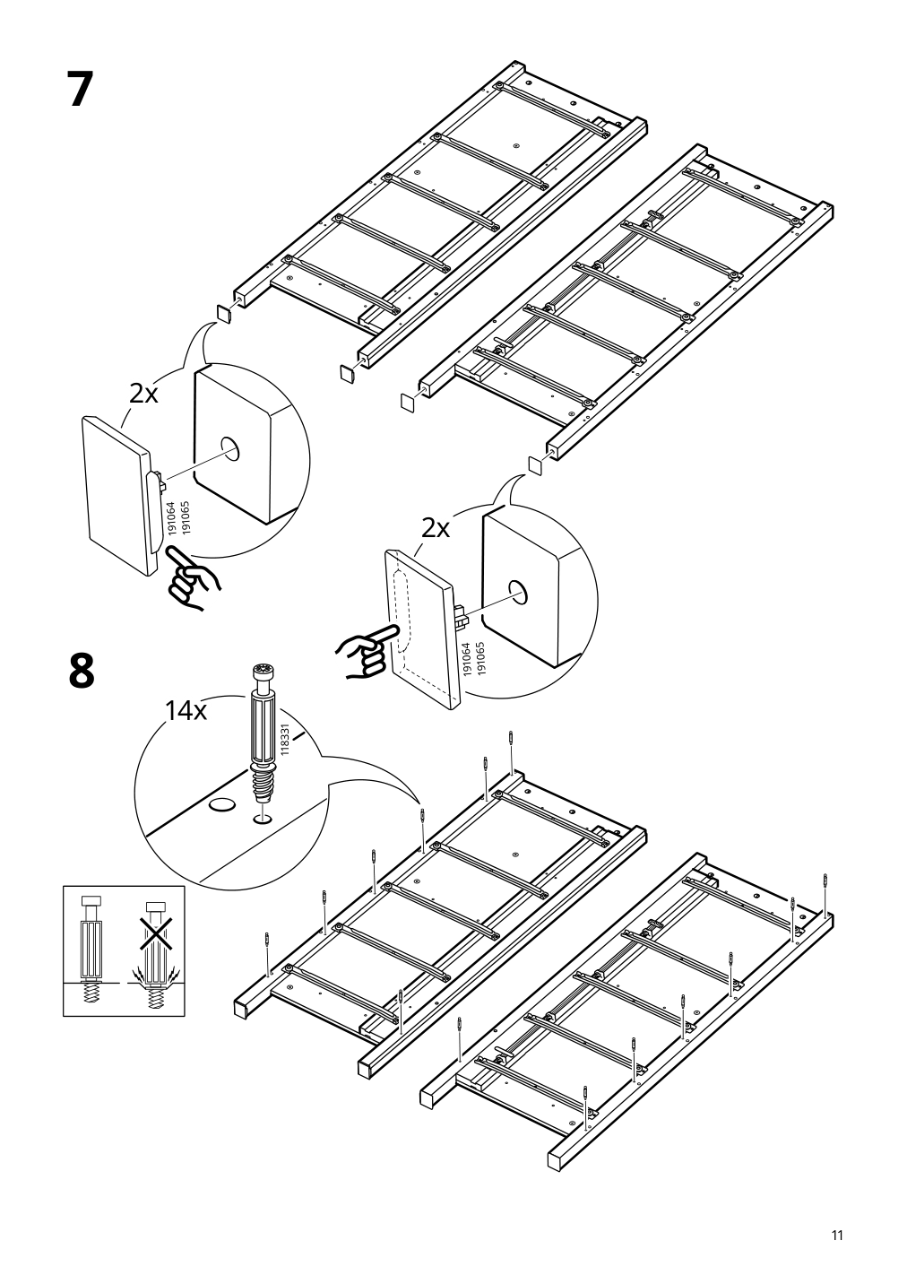 Assembly instructions for IKEA Hemnes 6 drawer chest dark gray | Page 11 - IKEA HEMNES 6-drawer chest 805.761.97