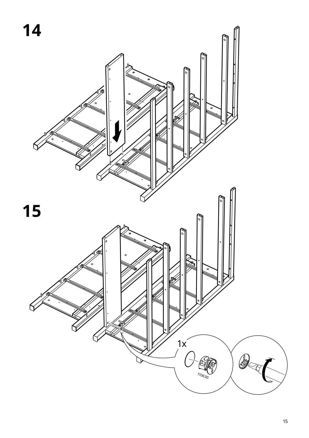 Assembly instructions for IKEA Hemnes 6 drawer chest dark gray | Page 15 - IKEA HEMNES 6-drawer chest 805.761.97