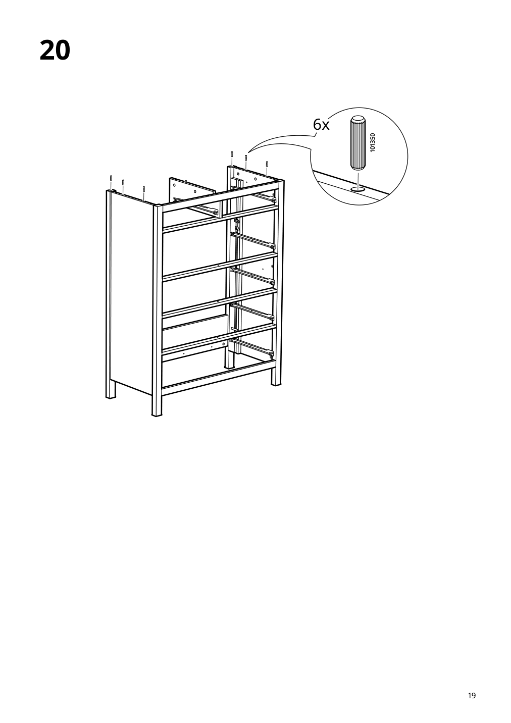 Assembly instructions for IKEA Hemnes 6 drawer chest dark gray | Page 19 - IKEA HEMNES 6-drawer chest 805.761.97