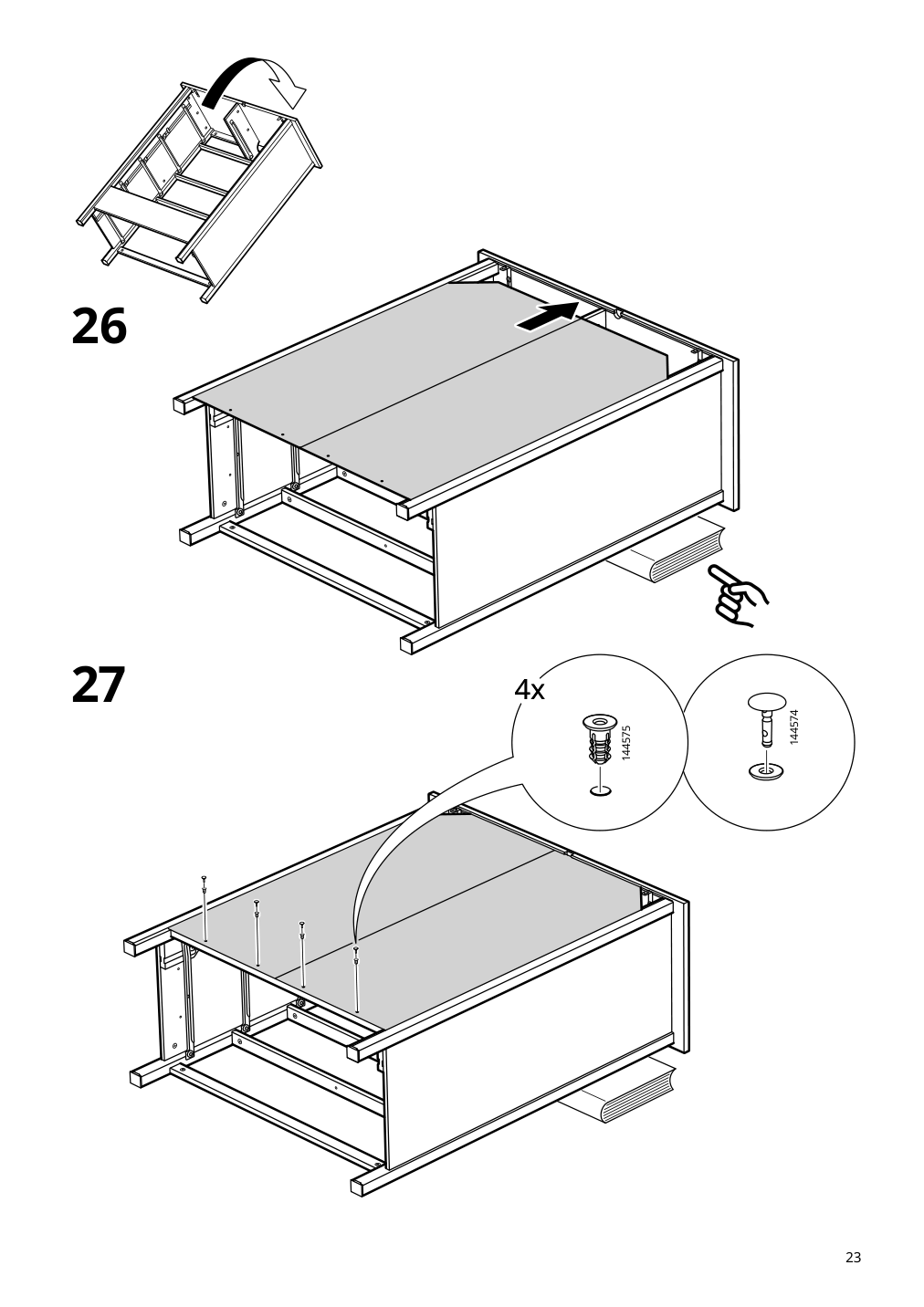 Assembly instructions for IKEA Hemnes 6 drawer chest dark gray | Page 23 - IKEA HEMNES 6-drawer chest 805.761.97