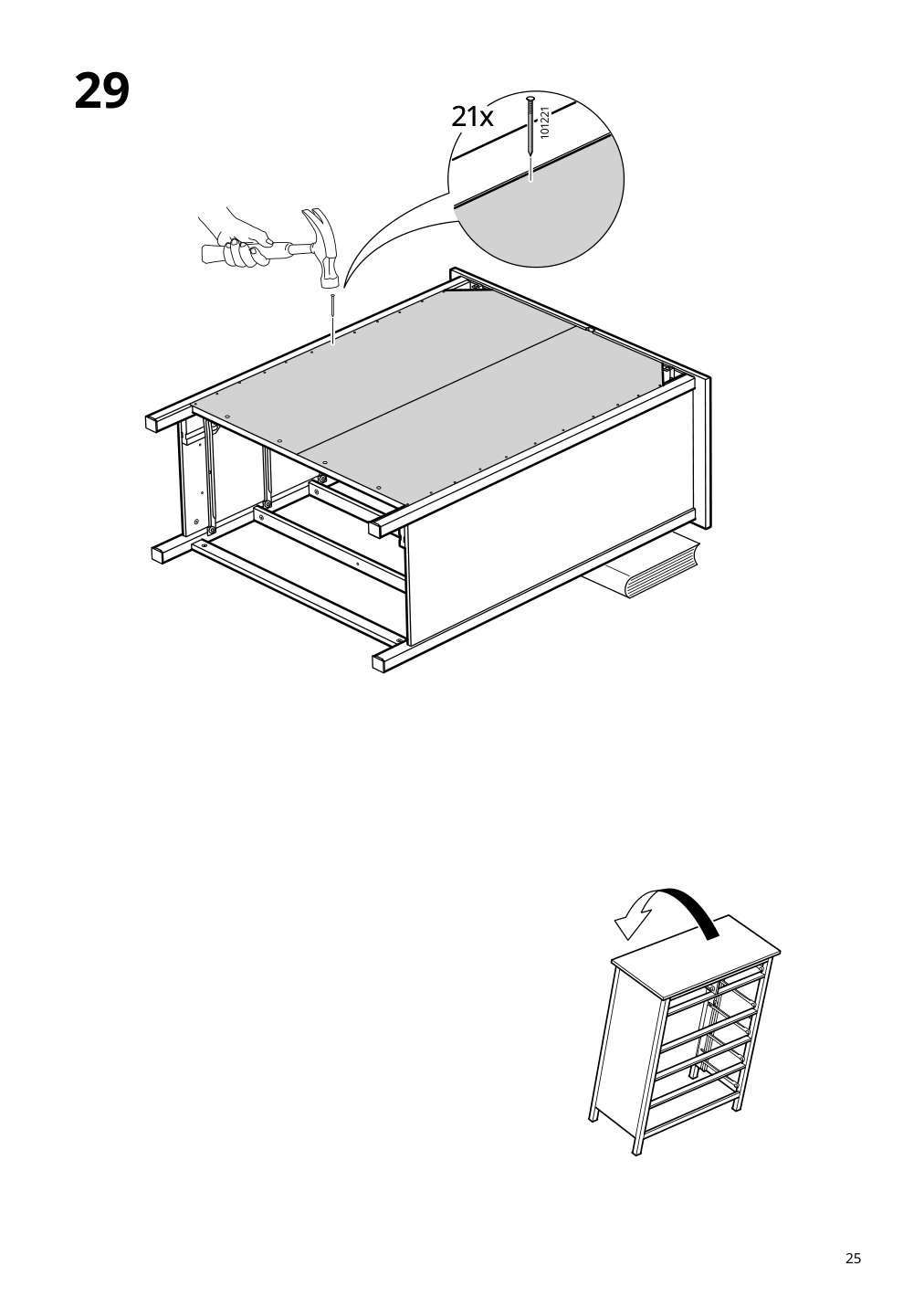 Assembly instructions for IKEA Hemnes 6 drawer chest dark gray | Page 25 - IKEA HEMNES 6-drawer chest 805.761.97