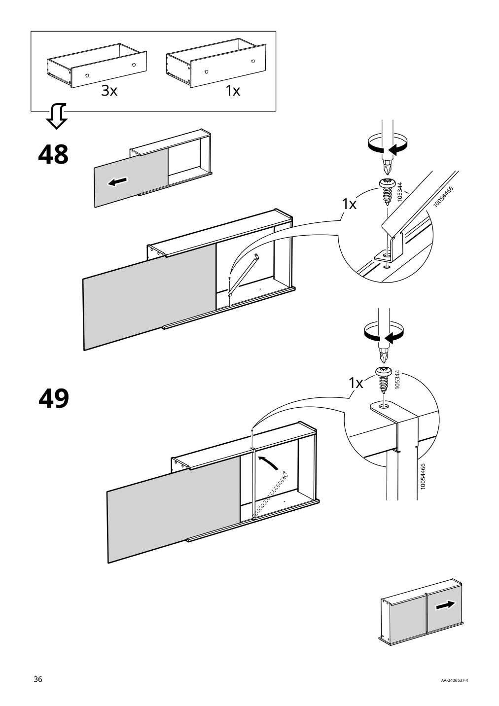 Assembly instructions for IKEA Hemnes 6 drawer chest dark gray | Page 36 - IKEA HEMNES 6-drawer chest 805.761.97