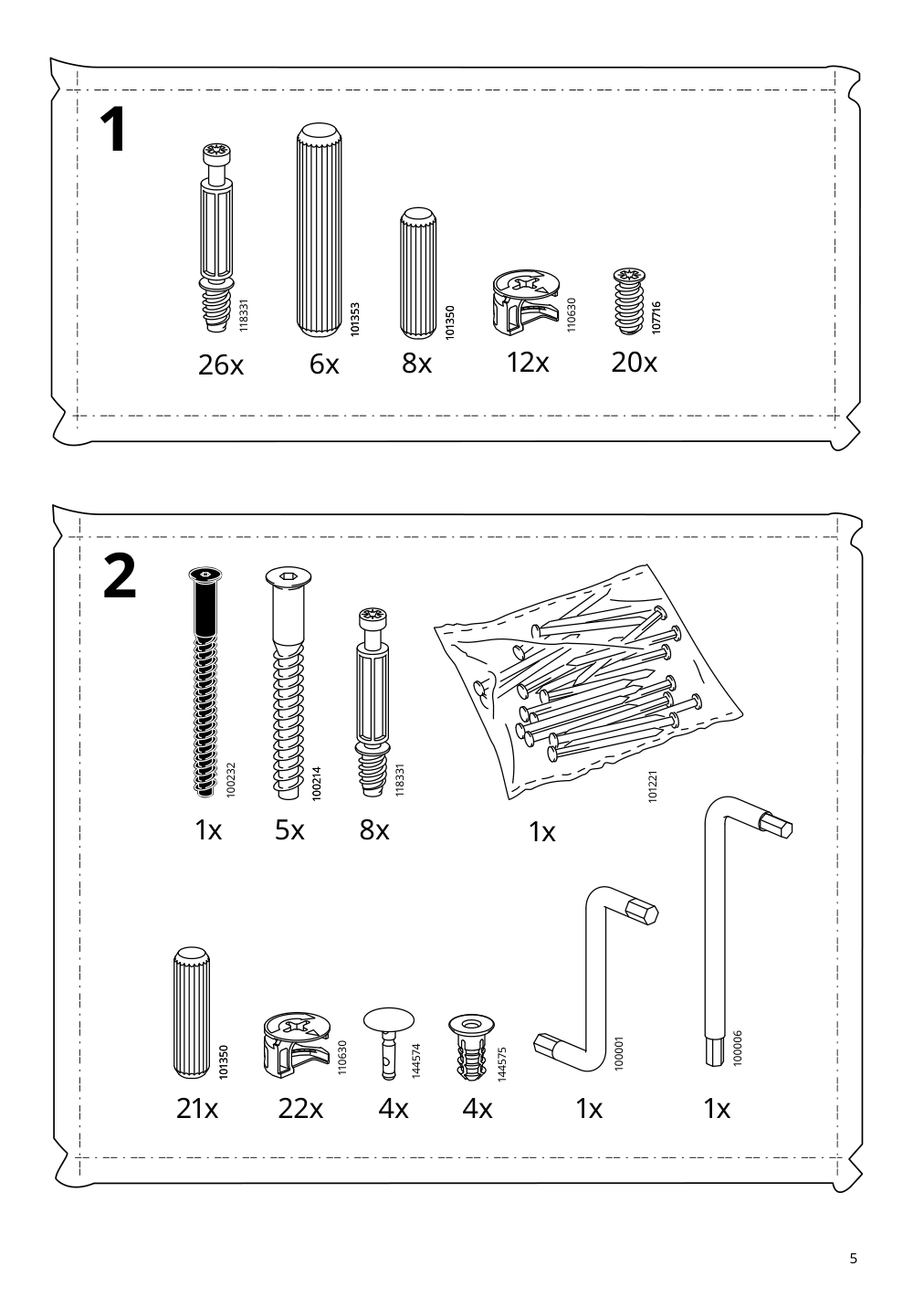 Assembly instructions for IKEA Hemnes 6 drawer chest dark gray | Page 5 - IKEA HEMNES 6-drawer chest 805.761.97