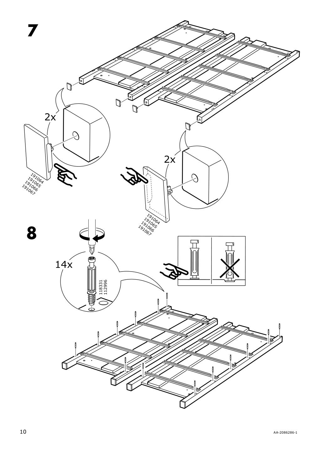 Assembly instructions for IKEA Hemnes 6 drawer chest white stain | Page 10 - IKEA HEMNES 6-drawer chest 602.392.73