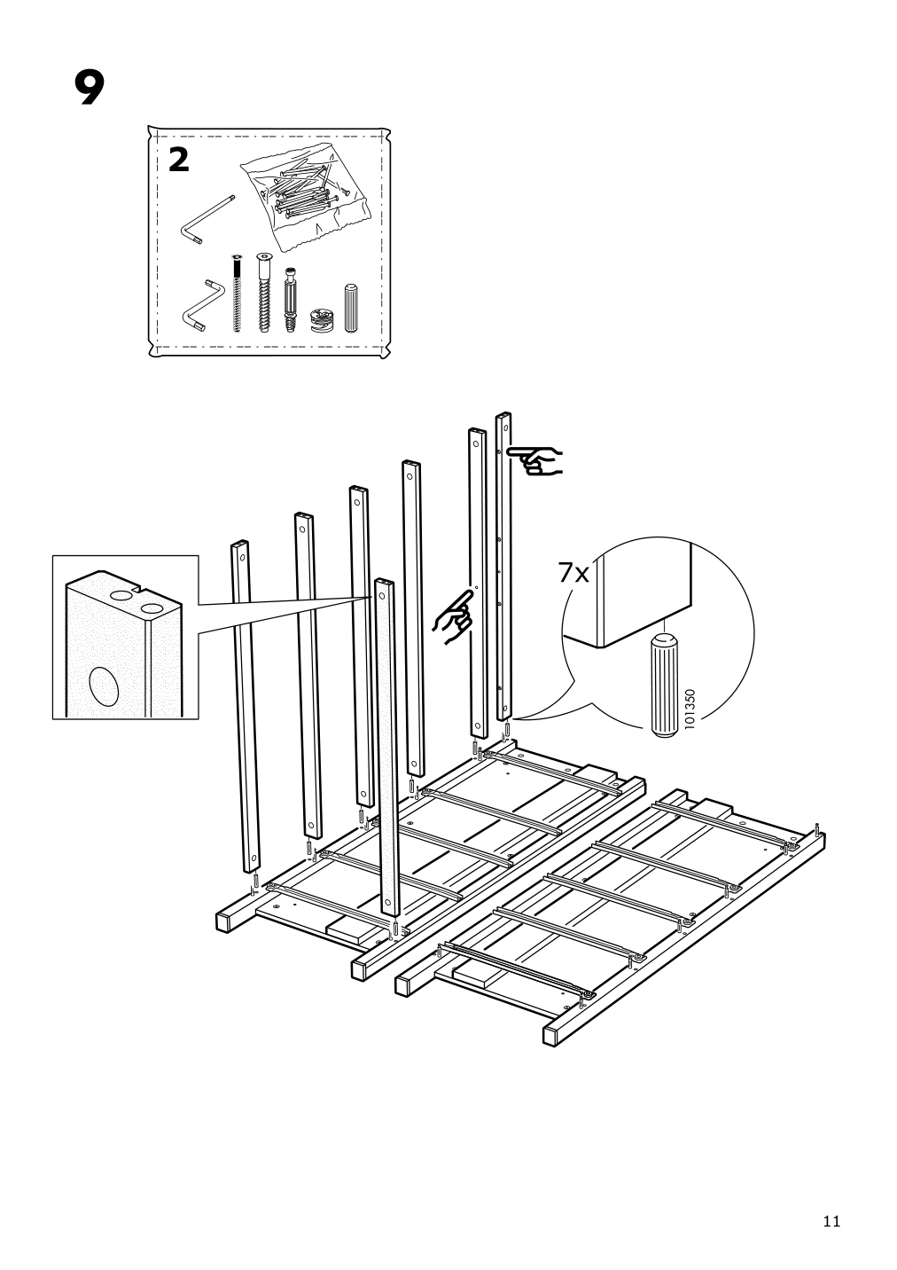 Assembly instructions for IKEA Hemnes 6 drawer chest white stain | Page 11 - IKEA HEMNES 6-drawer chest 602.392.73