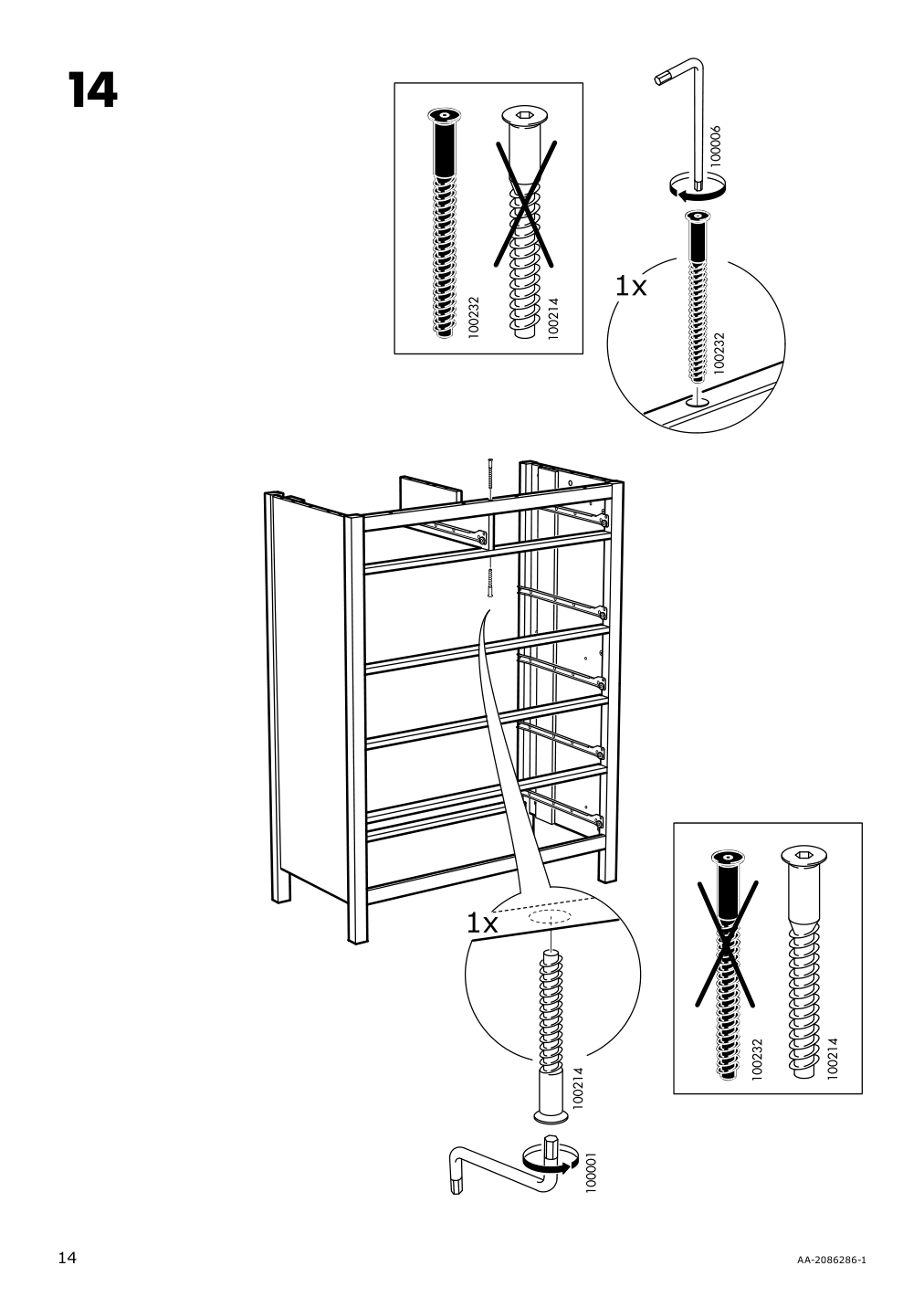 Assembly instructions for IKEA Hemnes 6 drawer chest white stain | Page 14 - IKEA HEMNES 6-drawer chest 602.392.73