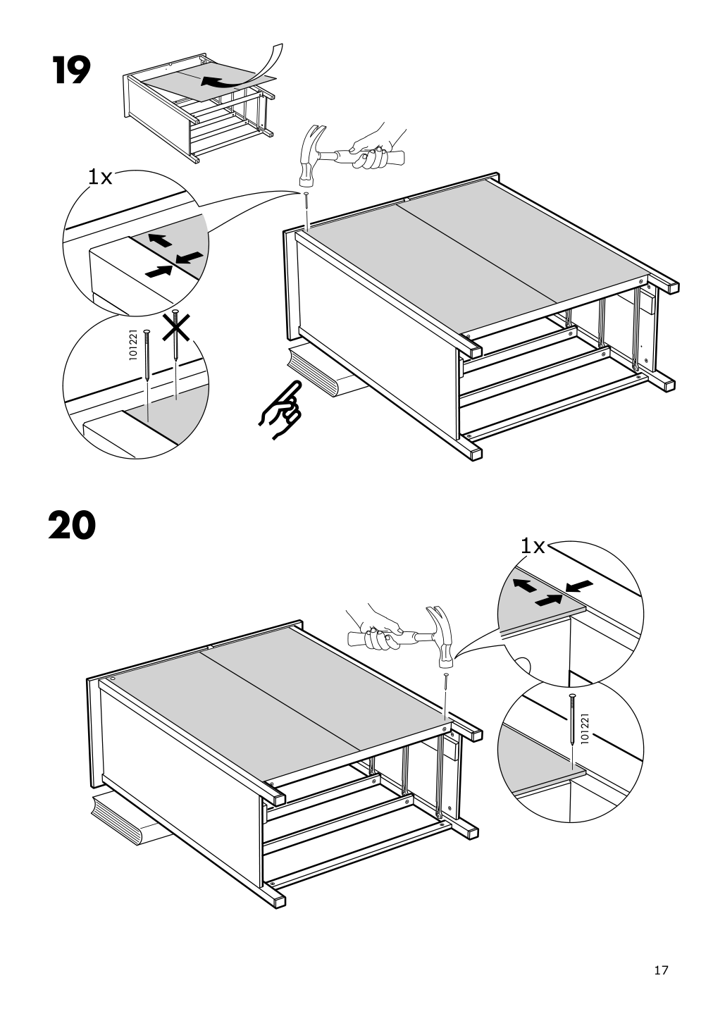 Assembly instructions for IKEA Hemnes 6 drawer chest white stain | Page 17 - IKEA HEMNES 6-drawer chest 602.392.73