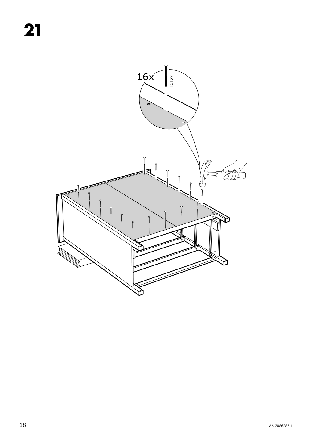 Assembly instructions for IKEA Hemnes 6 drawer chest white stain | Page 18 - IKEA HEMNES 6-drawer chest 602.392.73