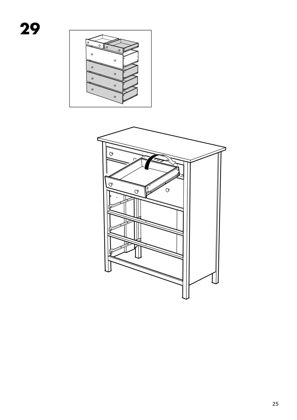 Assembly instructions for IKEA Hemnes 6 drawer chest white stain | Page 25 - IKEA HEMNES 6-drawer chest 602.392.73