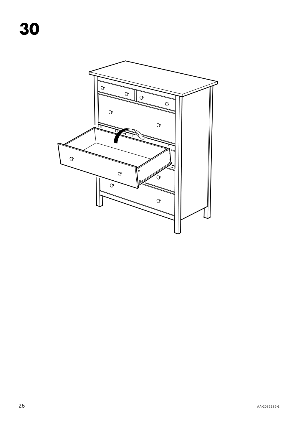 Assembly instructions for IKEA Hemnes 6 drawer chest white stain | Page 26 - IKEA HEMNES 6-drawer chest 602.392.73