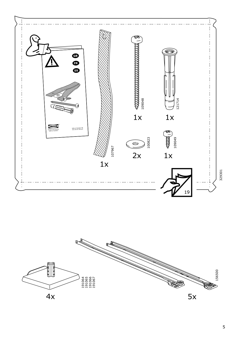 Assembly instructions for IKEA Hemnes 6 drawer chest white stain | Page 5 - IKEA HEMNES 6-drawer chest 602.392.73