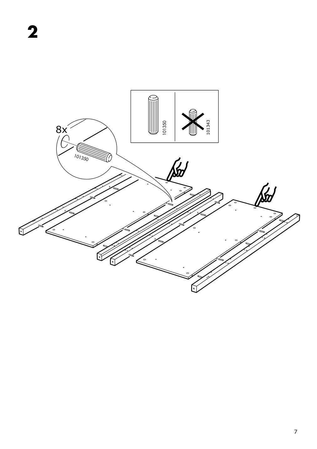 Assembly instructions for IKEA Hemnes 6 drawer chest white stain | Page 7 - IKEA HEMNES 6-drawer chest 602.392.73