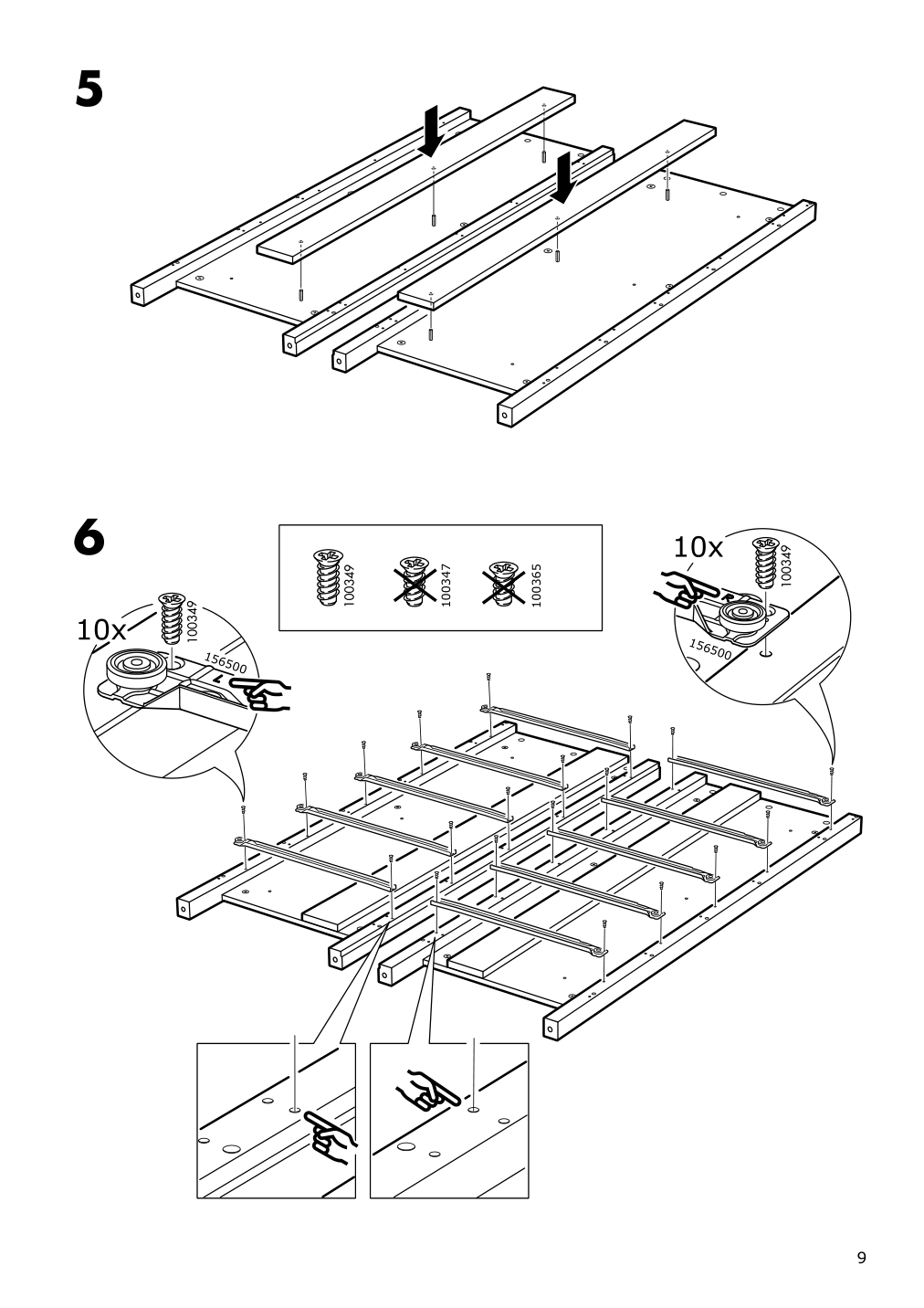 Assembly instructions for IKEA Hemnes 6 drawer chest white stain | Page 9 - IKEA HEMNES 6-drawer chest 602.392.73