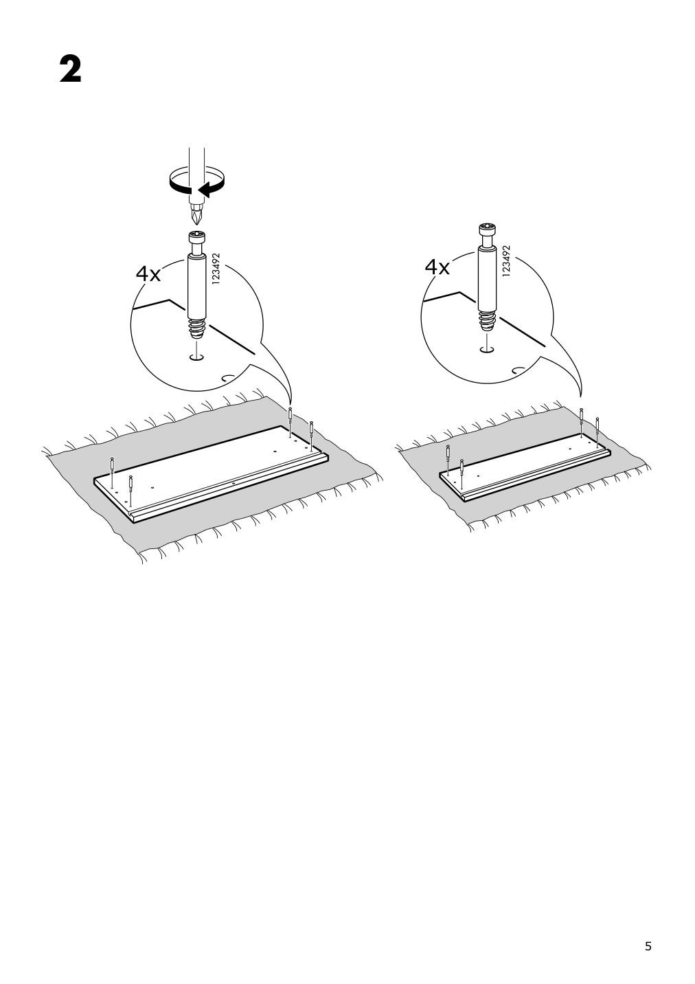 Assembly instructions for IKEA Hemnes 6 drawer chest white stain | Page 5 - IKEA HEMNES 6-drawer chest 602.392.73