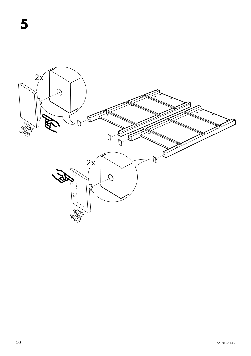 Assembly instructions for IKEA Hemnes 8 drawer dresser dark gray stained | Page 10 - IKEA HEMNES 8-drawer dresser 603.817.37