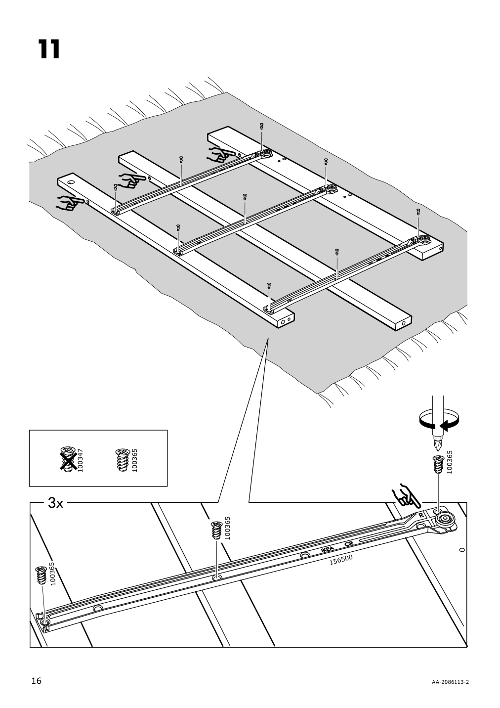 Assembly instructions for IKEA Hemnes 8 drawer dresser dark gray stained | Page 16 - IKEA HEMNES 8-drawer dresser 603.817.37