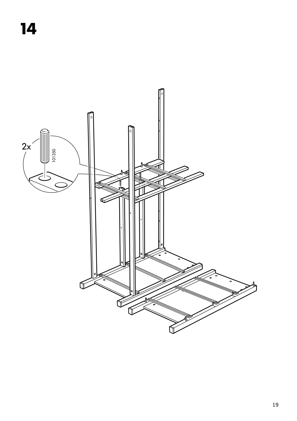 Assembly instructions for IKEA Hemnes 8 drawer dresser dark gray stained | Page 19 - IKEA HEMNES 8-drawer dresser 603.817.37