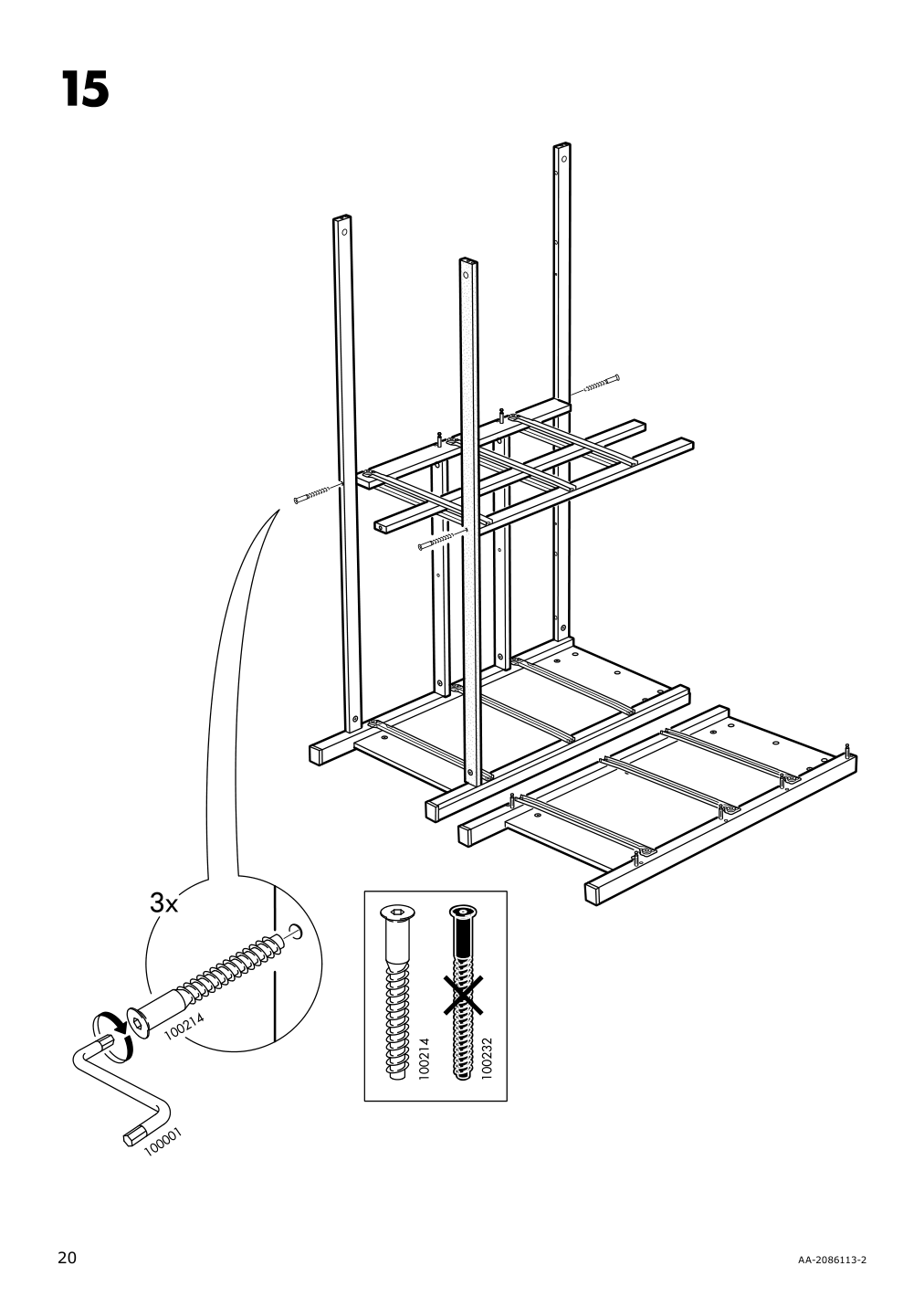 Assembly instructions for IKEA Hemnes 8 drawer dresser dark gray stained | Page 20 - IKEA HEMNES 8-drawer dresser 603.817.37