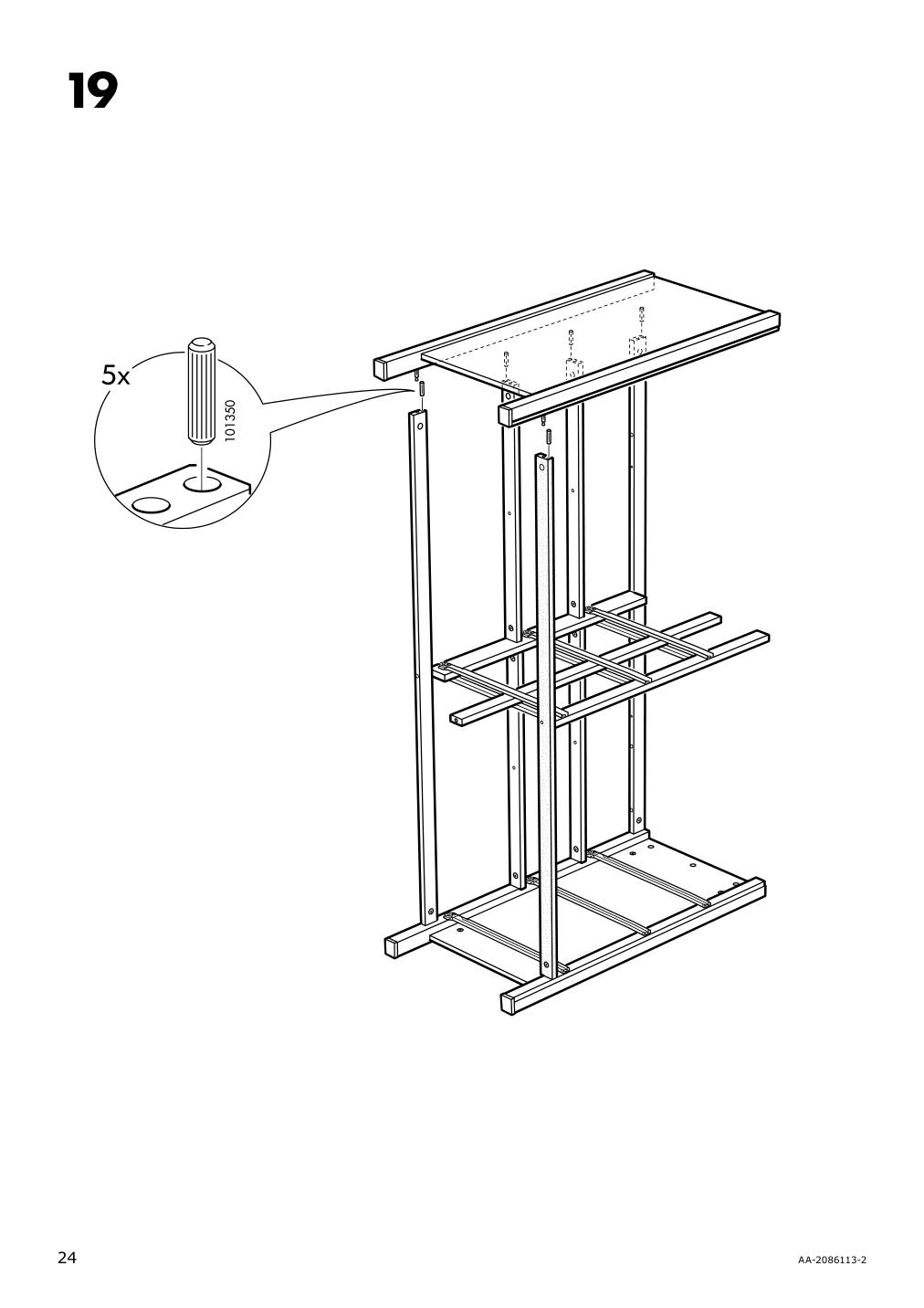 Assembly instructions for IKEA Hemnes 8 drawer dresser dark gray stained | Page 24 - IKEA HEMNES 8-drawer dresser 603.817.37