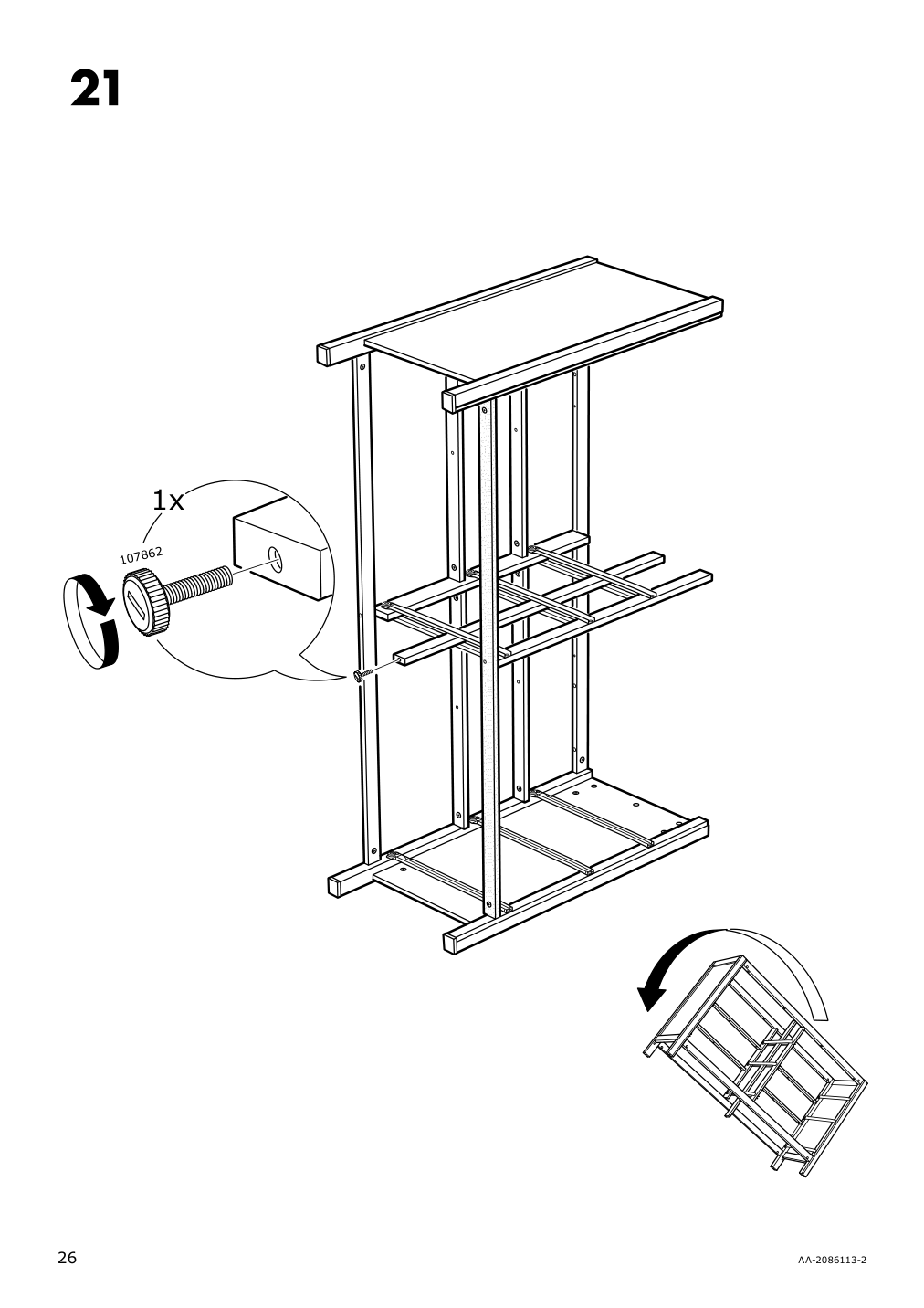 Assembly instructions for IKEA Hemnes 8 drawer dresser dark gray stained | Page 26 - IKEA HEMNES 8-drawer dresser 603.817.37