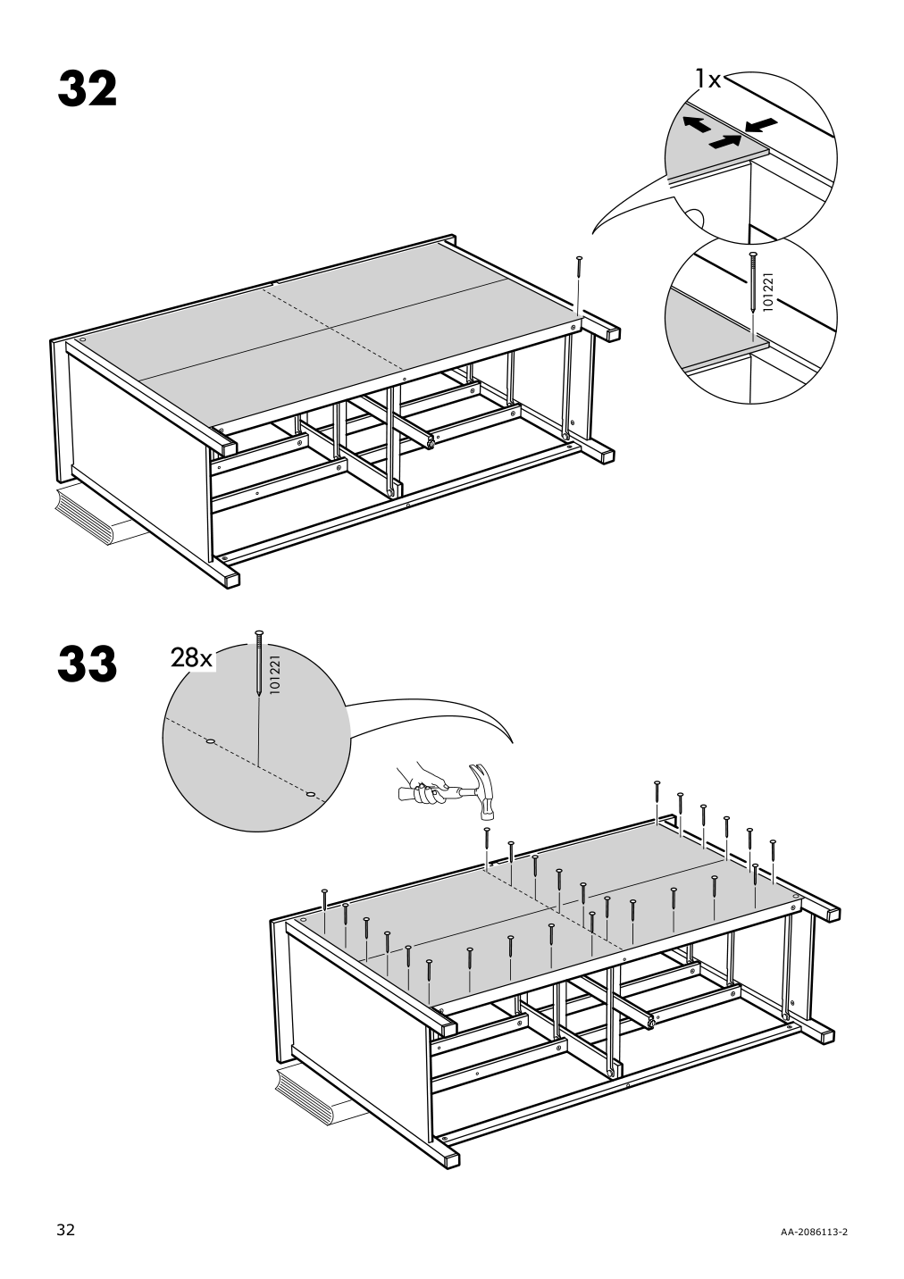 Assembly instructions for IKEA Hemnes 8 drawer dresser dark gray stained | Page 32 - IKEA HEMNES 8-drawer dresser 603.817.37