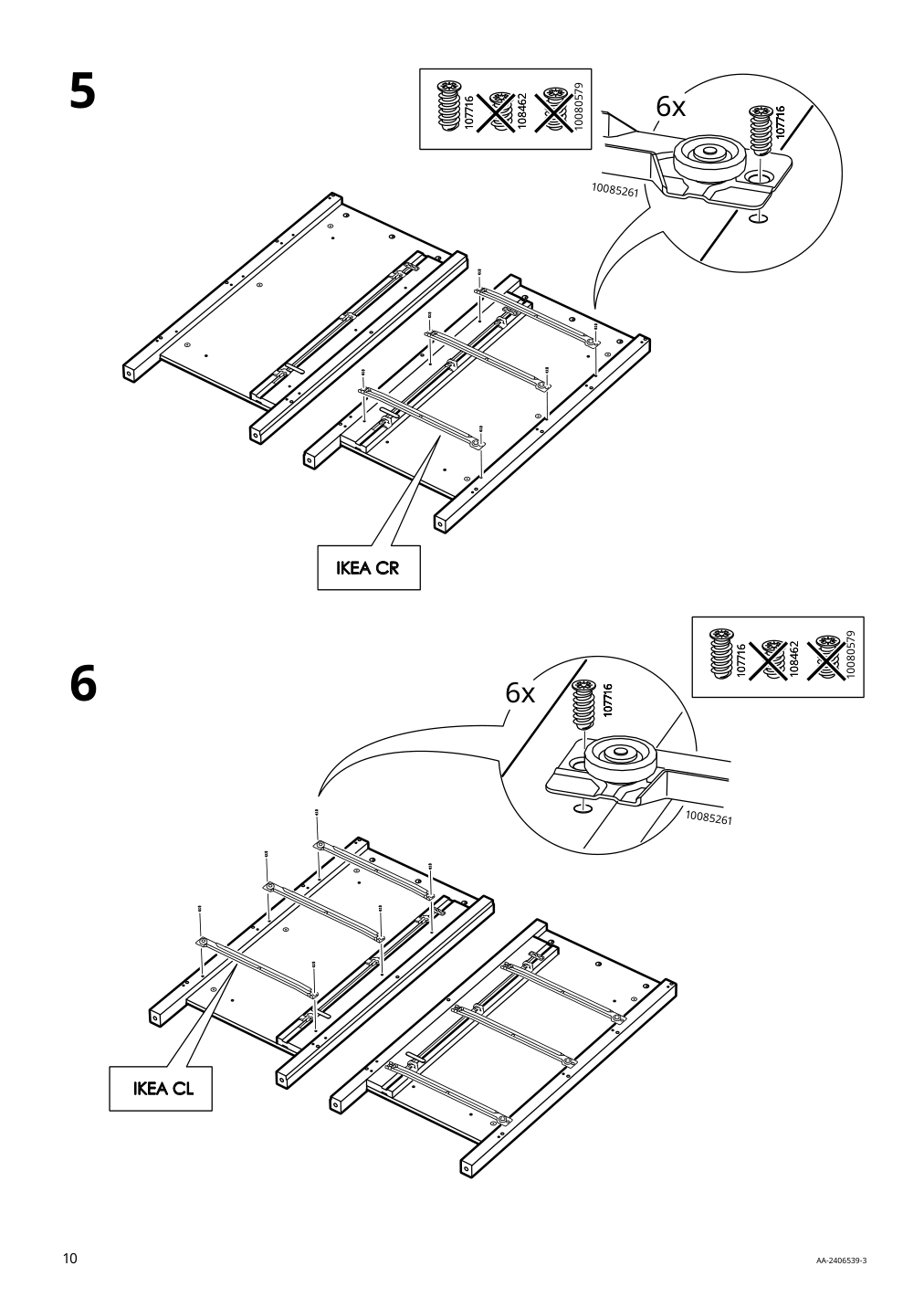 Assembly instructions for IKEA Hemnes 8 drawer dresser white stain | Page 10 - IKEA HEMNES 8-drawer dresser 105.761.91