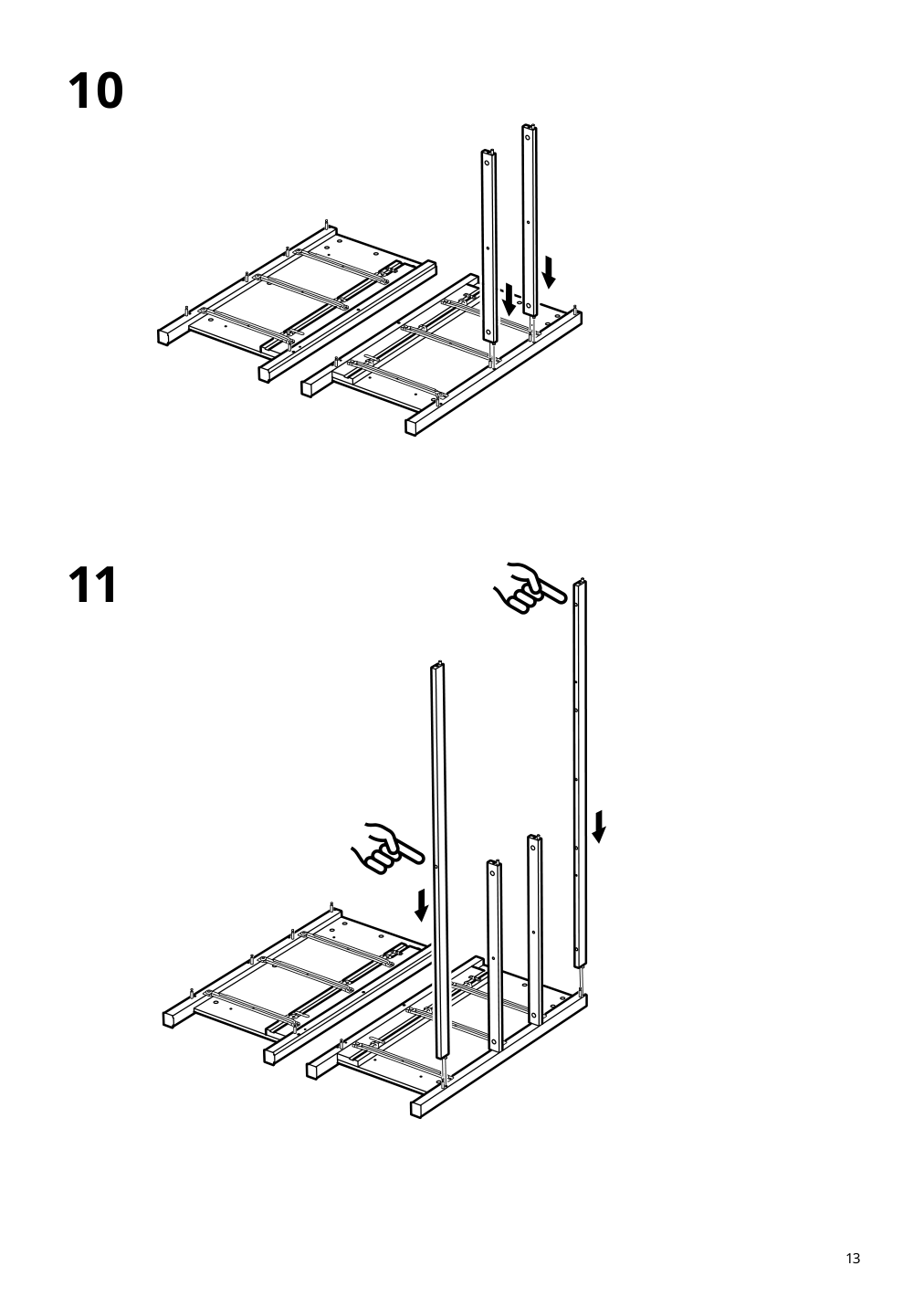 Assembly instructions for IKEA Hemnes 8 drawer dresser dark gray | Page 13 - IKEA HEMNES 8-drawer dresser 905.761.92