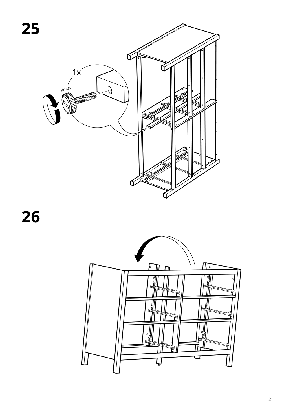 Assembly instructions for IKEA Hemnes 8 drawer dresser dark gray | Page 21 - IKEA HEMNES 8-drawer dresser 905.761.92