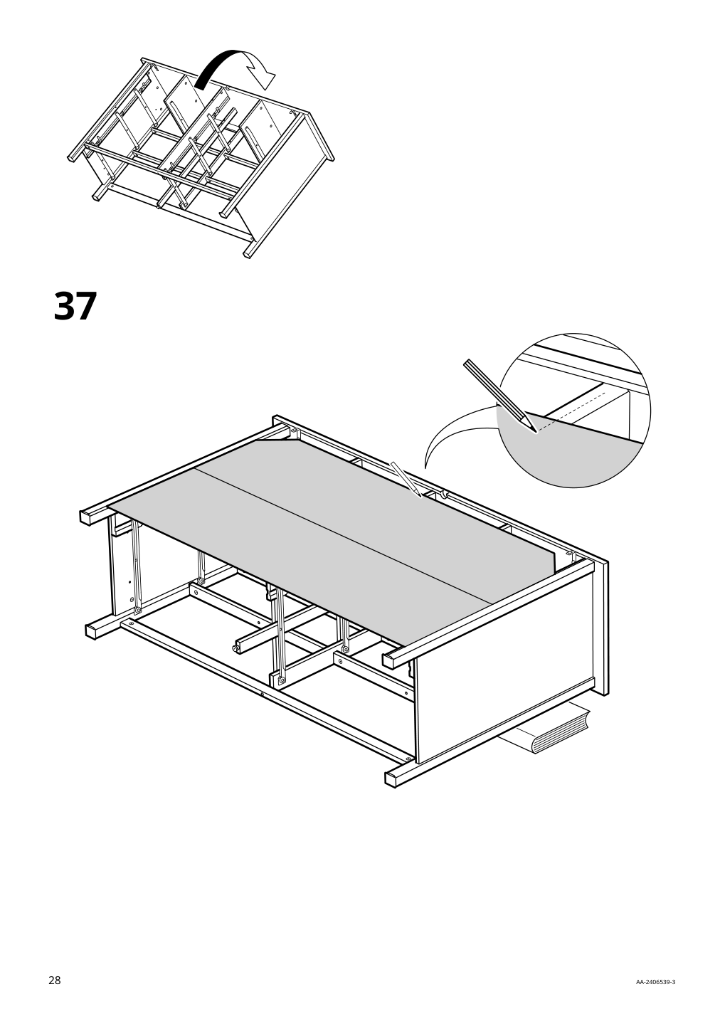 Assembly instructions for IKEA Hemnes 8 drawer dresser dark gray | Page 28 - IKEA HEMNES 8-drawer dresser 905.761.92