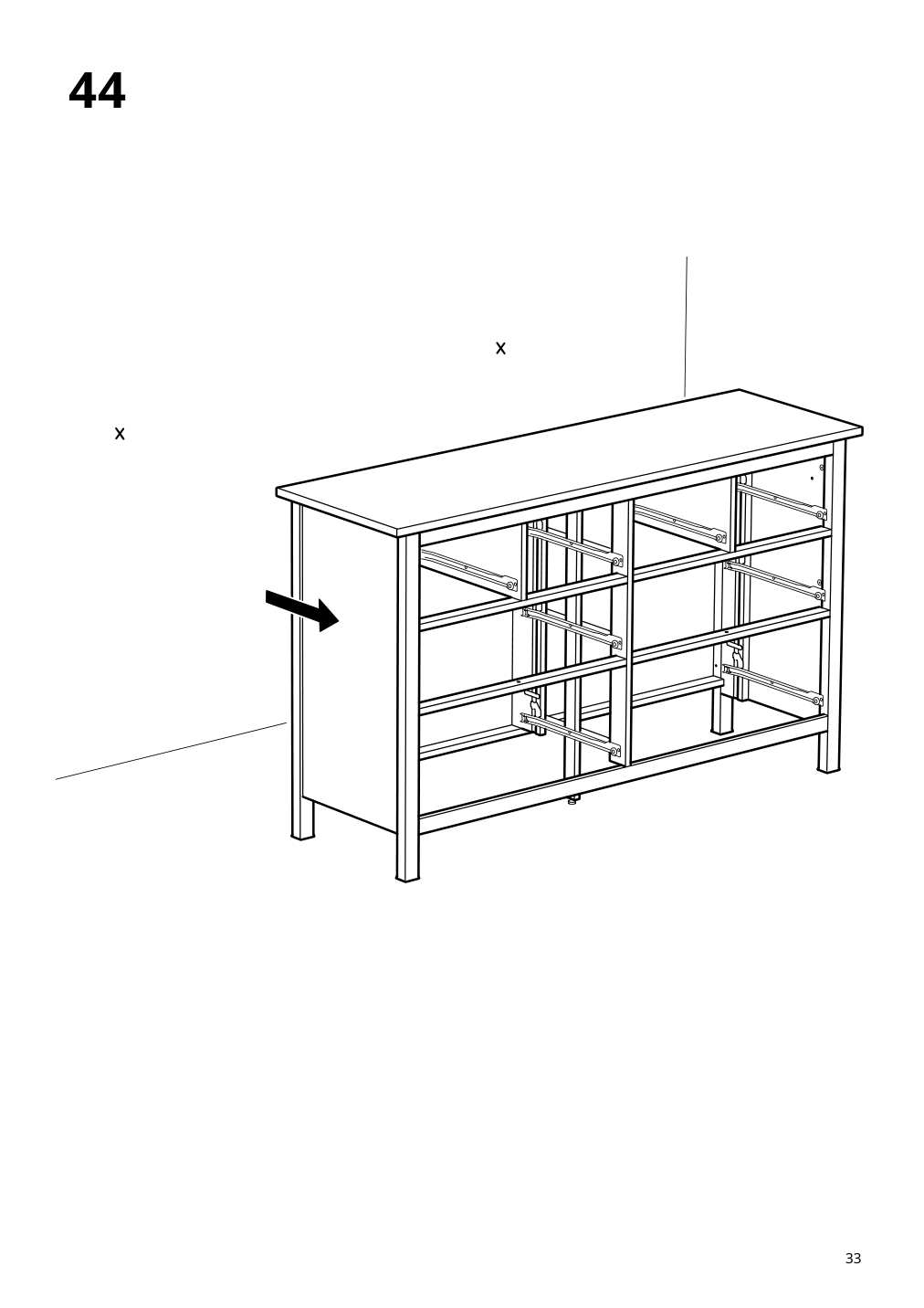 Assembly instructions for IKEA Hemnes 8 drawer dresser dark gray | Page 33 - IKEA HEMNES 8-drawer dresser 905.761.92