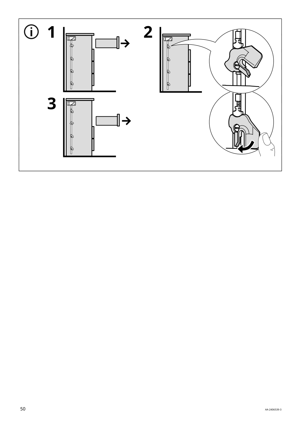 Assembly instructions for IKEA Hemnes 8 drawer dresser dark gray | Page 50 - IKEA HEMNES 8-drawer dresser 905.761.92