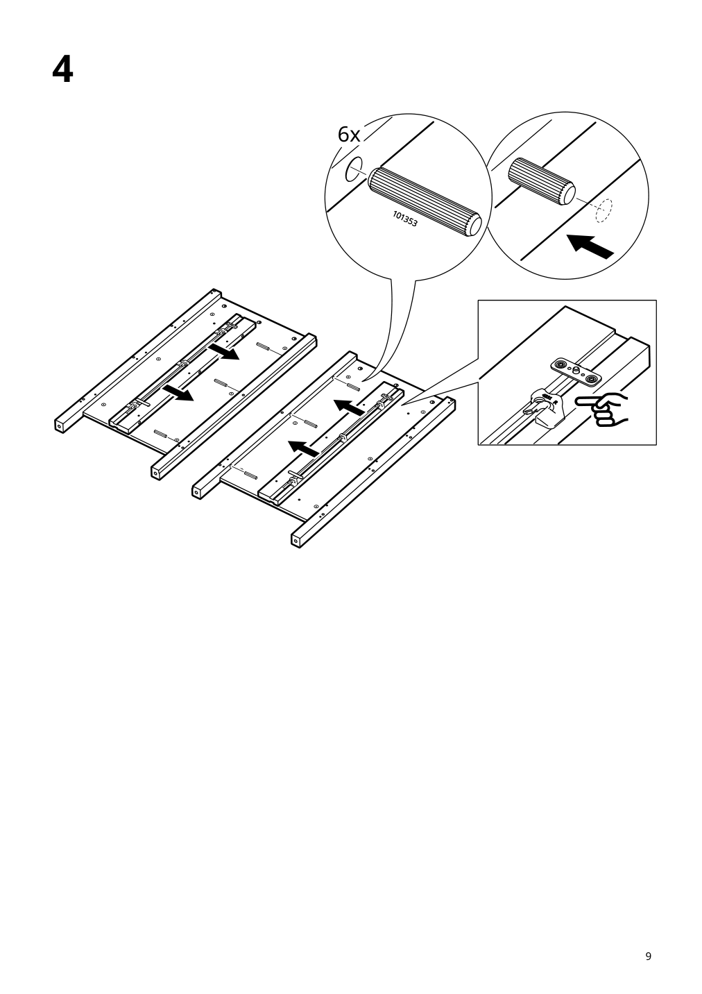 Assembly instructions for IKEA Hemnes 8 drawer dresser white stain | Page 9 - IKEA HEMNES 8-drawer dresser 105.761.91