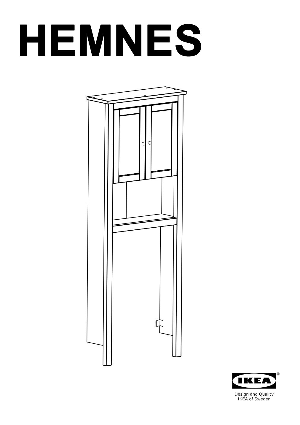 Assembly instructions for IKEA Hemnes bathroom shelf unit white | Page 1 - IKEA HEMNES bathroom shelf unit 904.004.47