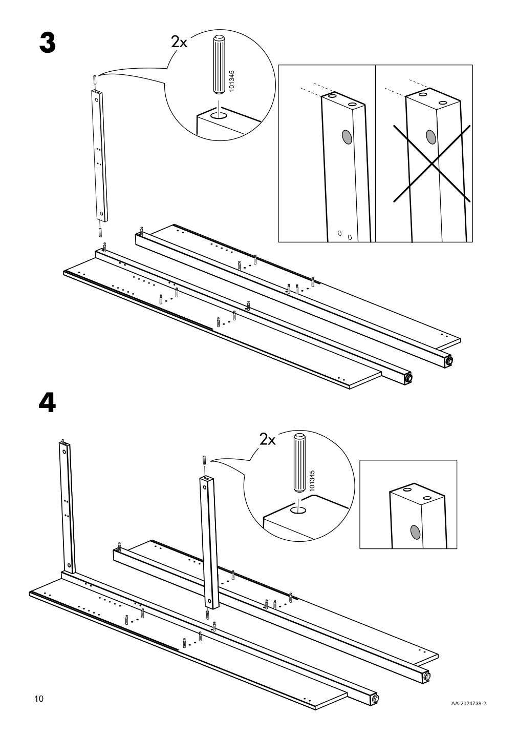 Assembly instructions for IKEA Hemnes bathroom shelf unit white | Page 10 - IKEA HEMNES bathroom shelf unit 904.004.47