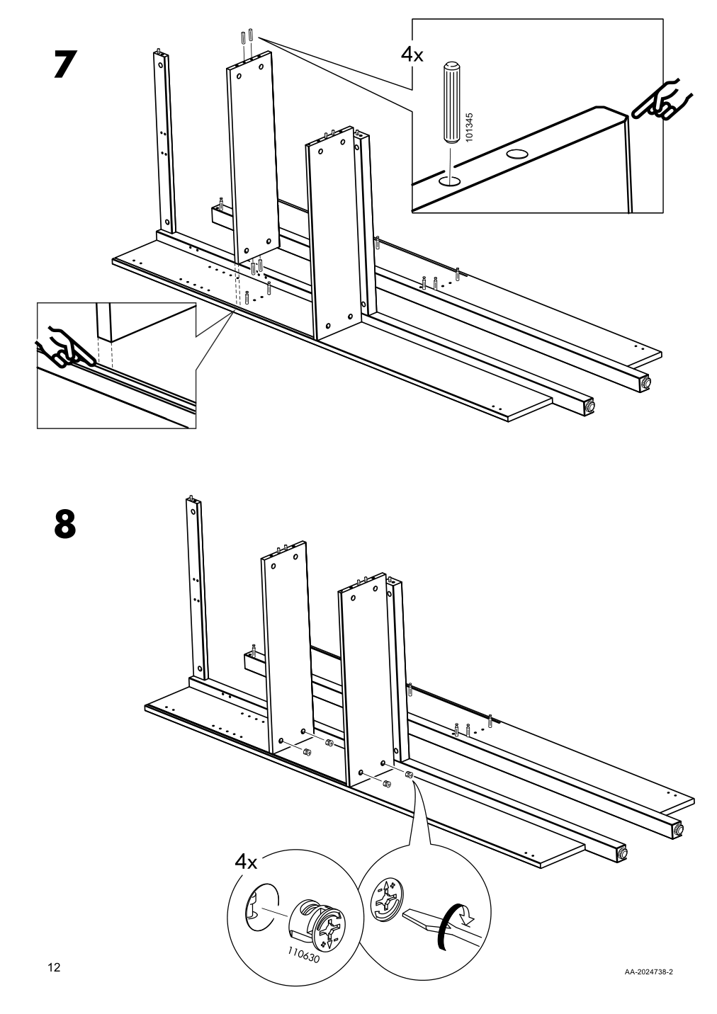 Assembly instructions for IKEA Hemnes bathroom shelf unit white | Page 12 - IKEA HEMNES bathroom shelf unit 904.004.47