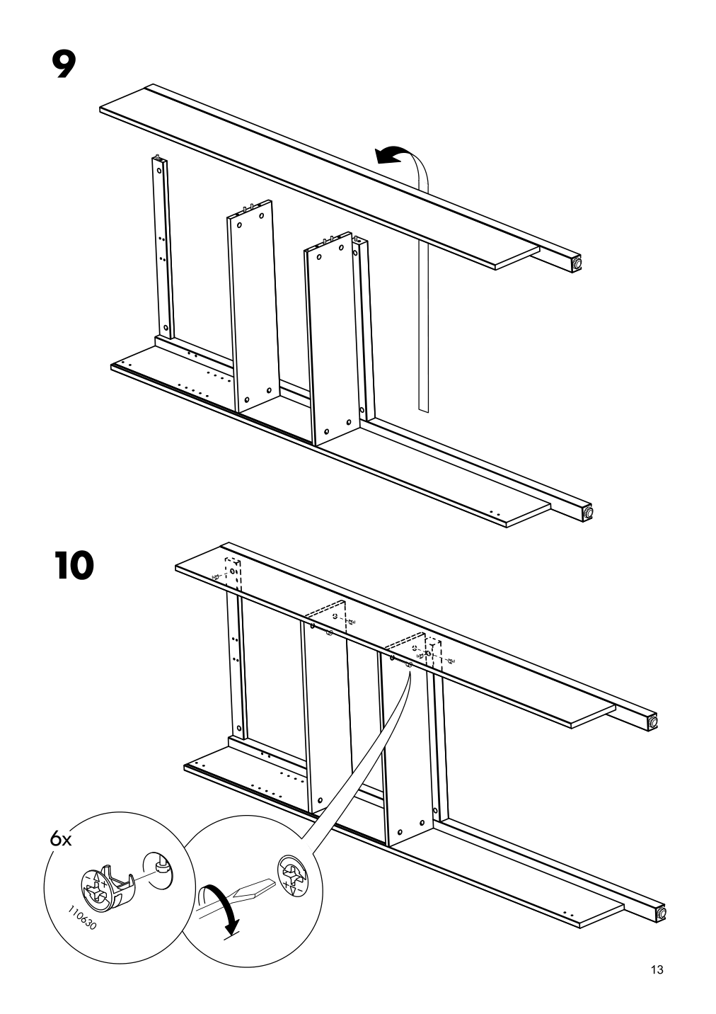 Assembly instructions for IKEA Hemnes bathroom shelf unit white | Page 13 - IKEA HEMNES bathroom shelf unit 904.004.47