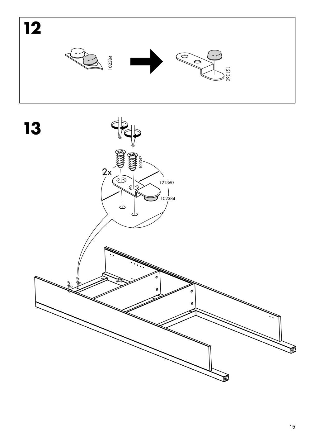 Assembly instructions for IKEA Hemnes bathroom shelf unit white | Page 15 - IKEA HEMNES bathroom shelf unit 904.004.47