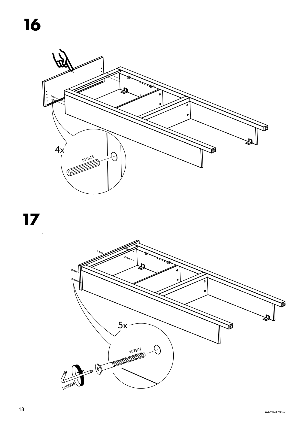 Assembly instructions for IKEA Hemnes bathroom shelf unit white | Page 18 - IKEA HEMNES bathroom shelf unit 904.004.47