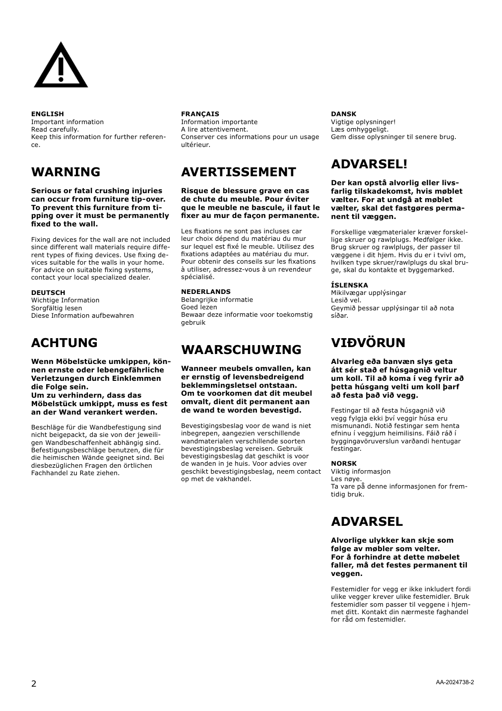 Assembly instructions for IKEA Hemnes bathroom shelf unit white | Page 2 - IKEA HEMNES bathroom shelf unit 904.004.47