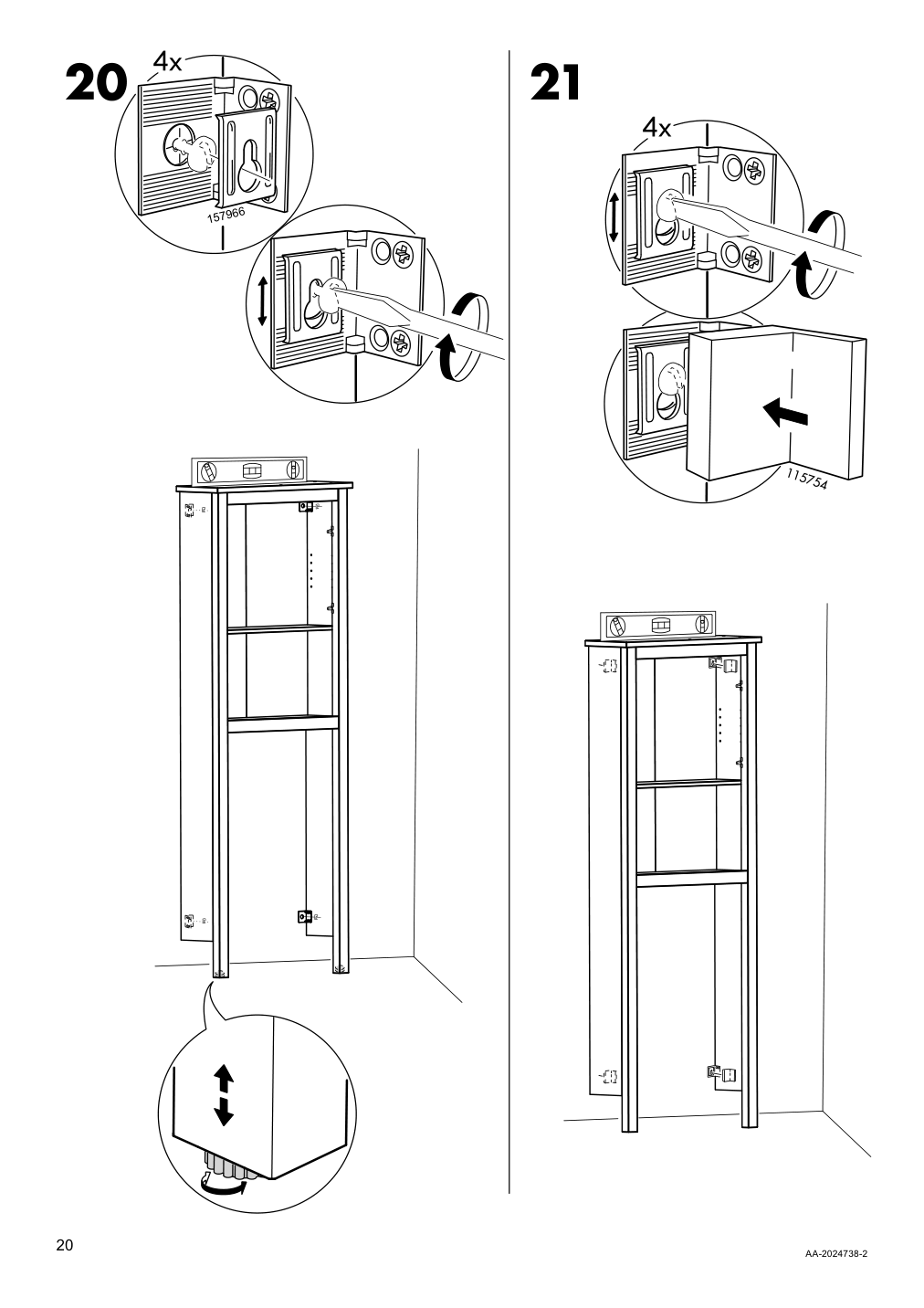 Assembly instructions for IKEA Hemnes bathroom shelf unit white | Page 20 - IKEA HEMNES bathroom shelf unit 904.004.47