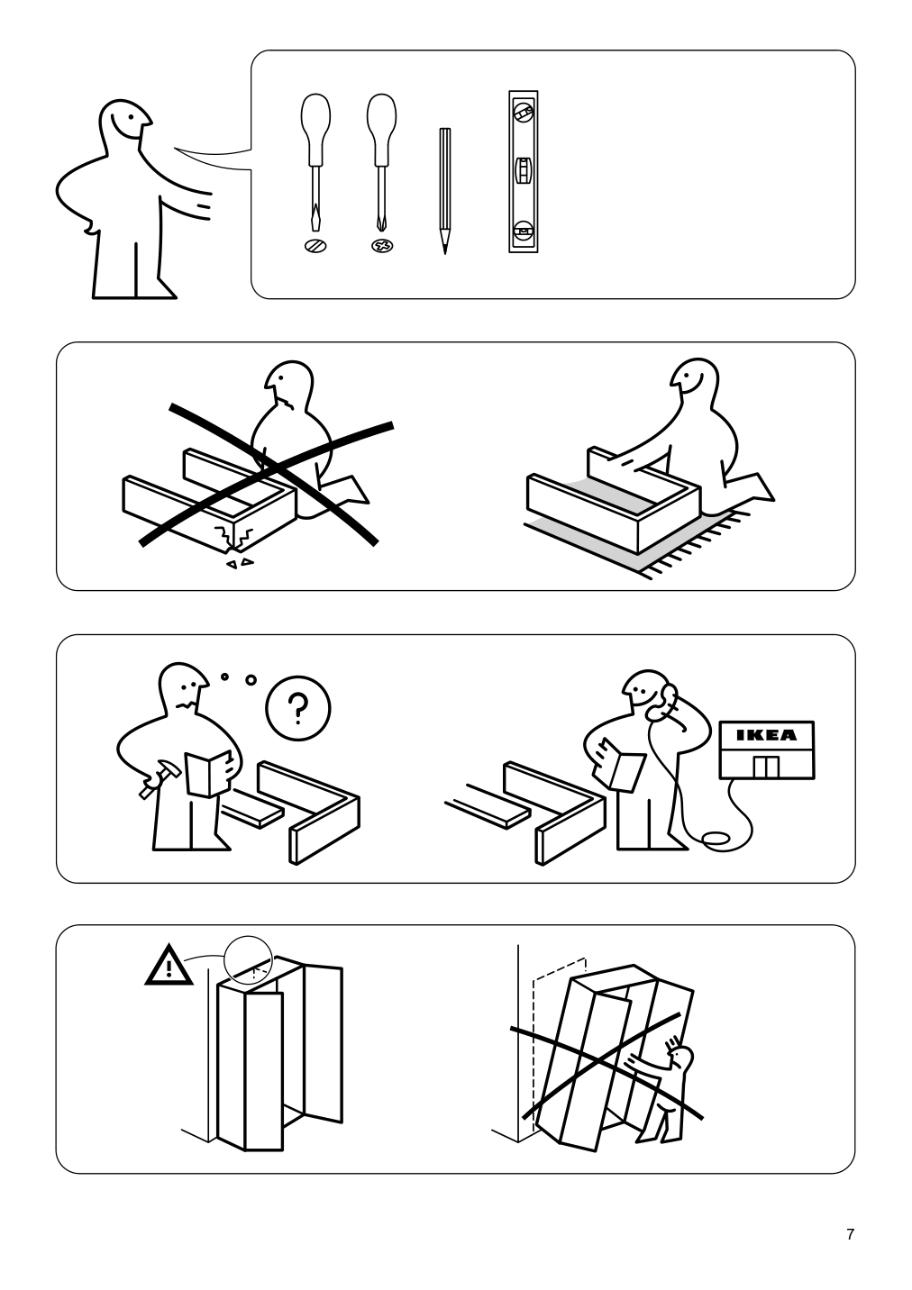 Assembly instructions for IKEA Hemnes bathroom shelf unit white | Page 7 - IKEA HEMNES bathroom shelf unit 904.004.47