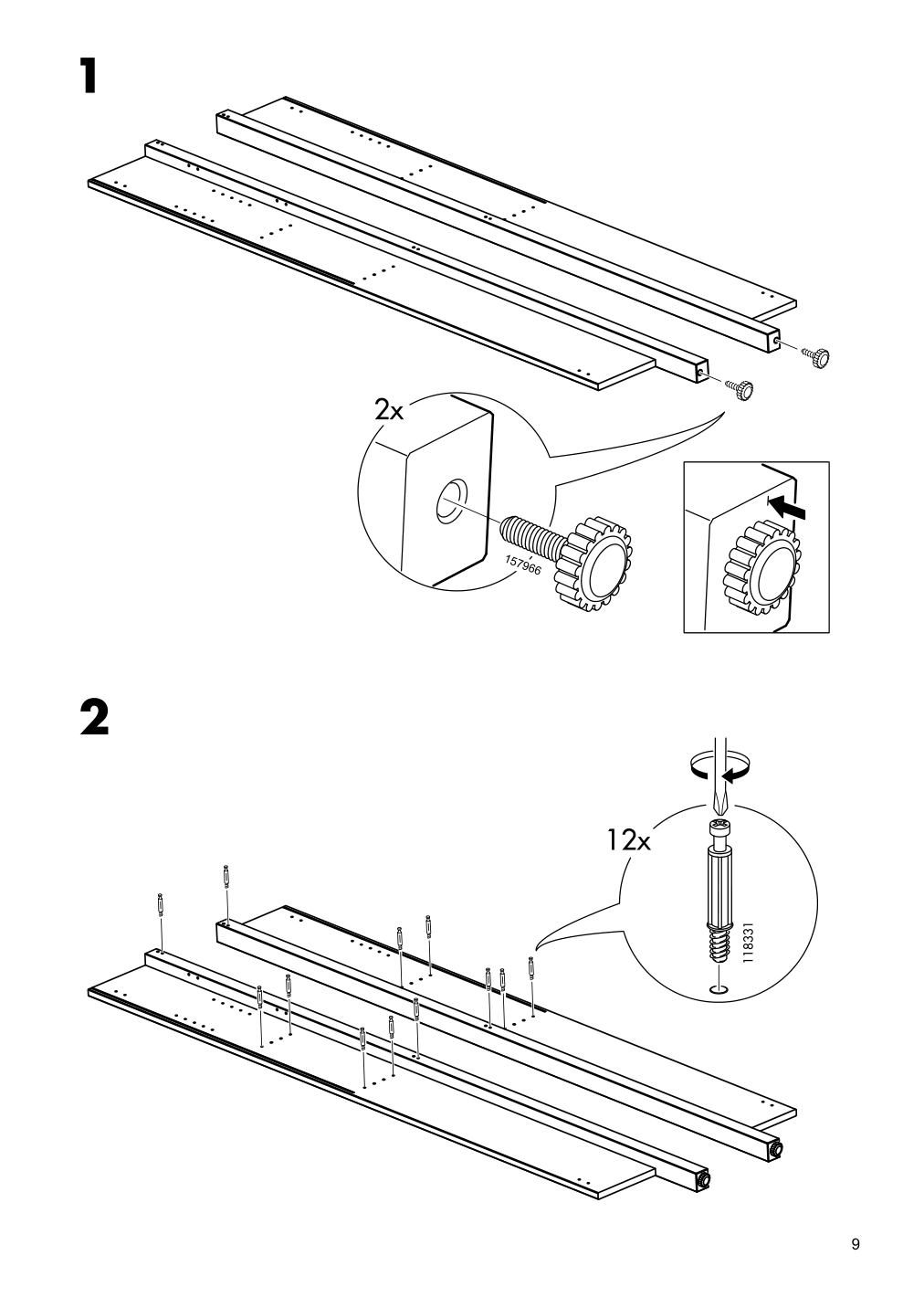 Assembly instructions for IKEA Hemnes bathroom shelf unit white | Page 9 - IKEA HEMNES bathroom shelf unit 904.004.47