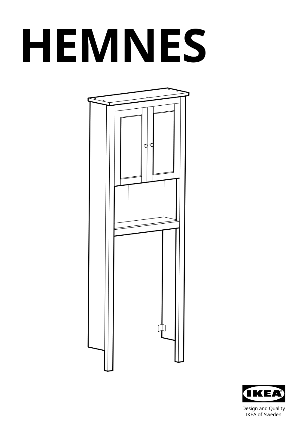 Assembly instructions for IKEA Hemnes bathroom shelf unit white | Page 1 - IKEA HEMNES bathroom shelf unit 904.004.47