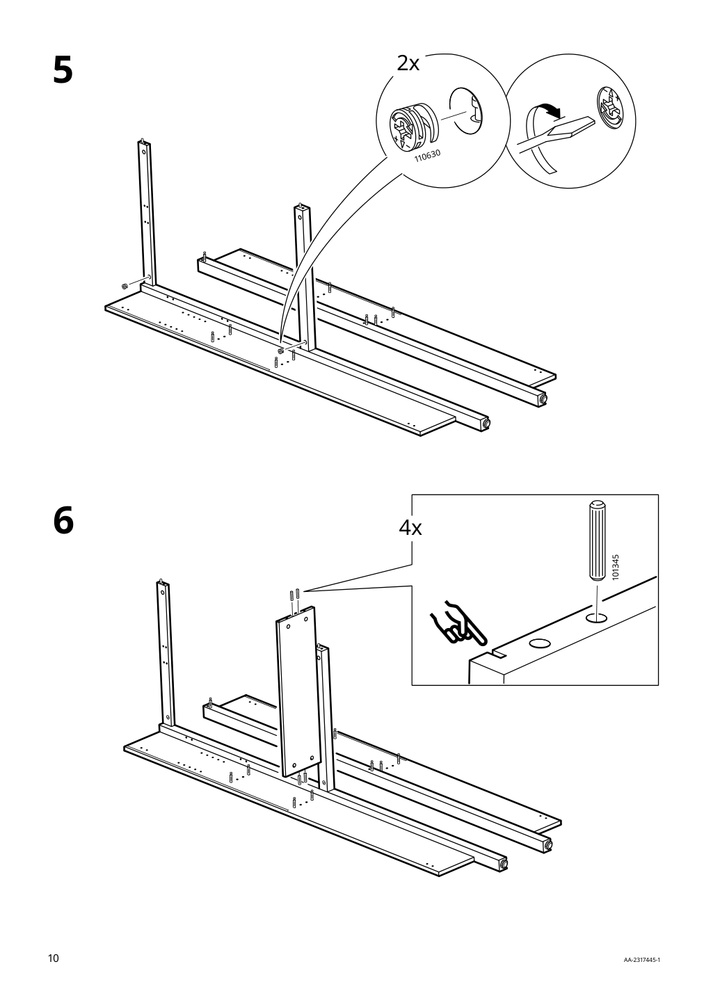 Assembly instructions for IKEA Hemnes bathroom shelf unit white | Page 10 - IKEA HEMNES bathroom shelf unit 904.004.47