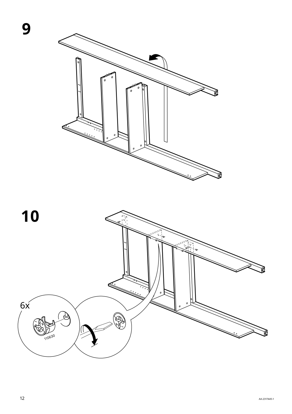 Assembly instructions for IKEA Hemnes bathroom shelf unit white | Page 12 - IKEA HEMNES bathroom shelf unit 904.004.47