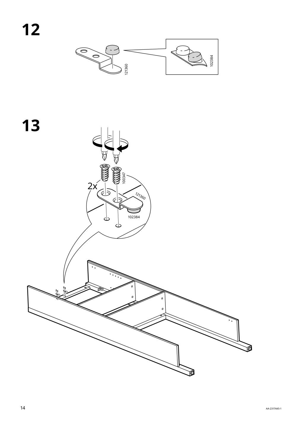 Assembly instructions for IKEA Hemnes bathroom shelf unit white | Page 14 - IKEA HEMNES bathroom shelf unit 904.004.47