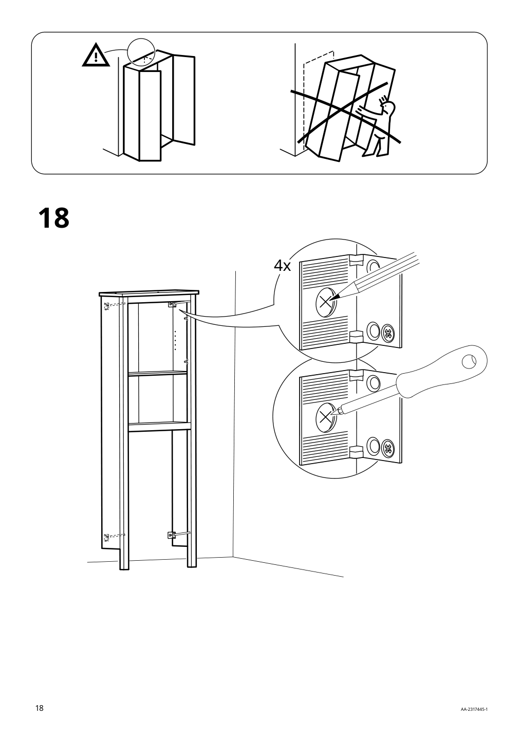 Assembly instructions for IKEA Hemnes bathroom shelf unit white | Page 18 - IKEA HEMNES bathroom shelf unit 904.004.47