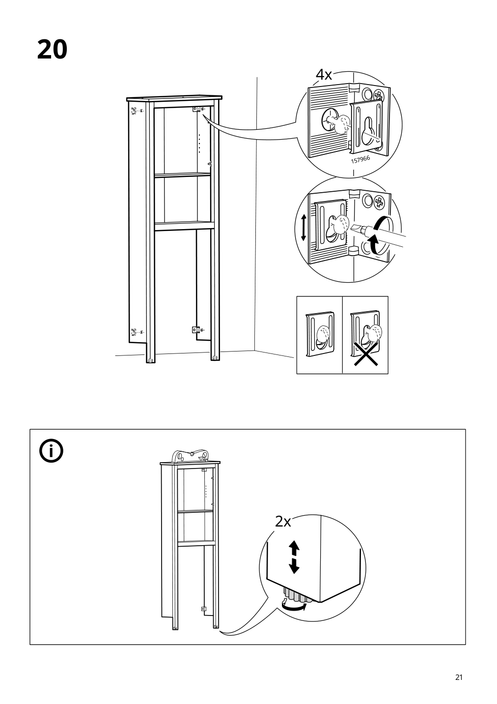 Assembly instructions for IKEA Hemnes bathroom shelf unit white | Page 21 - IKEA HEMNES bathroom shelf unit 904.004.47